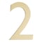 Architectural Mailboxes Brass 4 inch Floating House Number Polished Brass 2 3582PB-2 - alternate 1